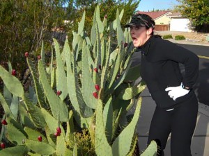 Amanda wanting a little snack after burning 1400 calories on the trails!